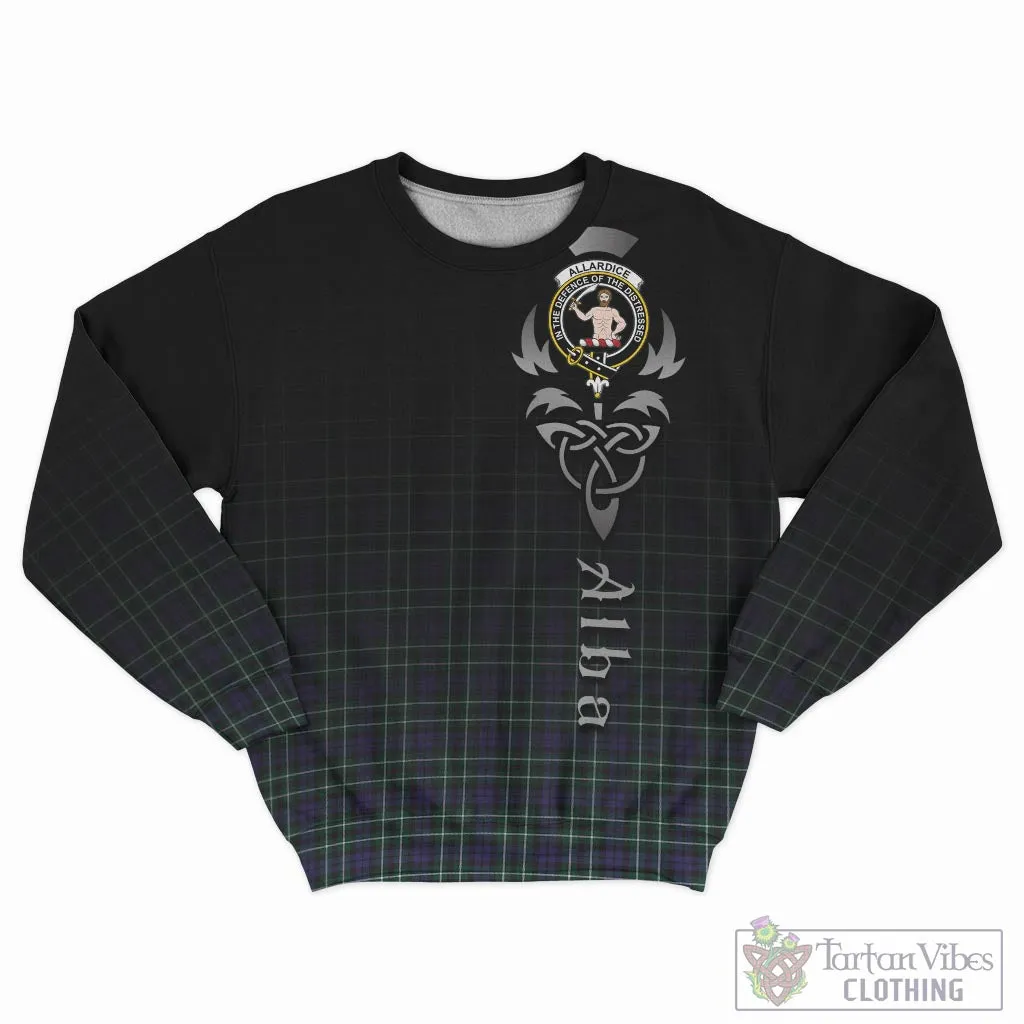 Allardice Tartan Sweatshirt Featuring Alba Gu Brath Family Crest Celtic Inspired