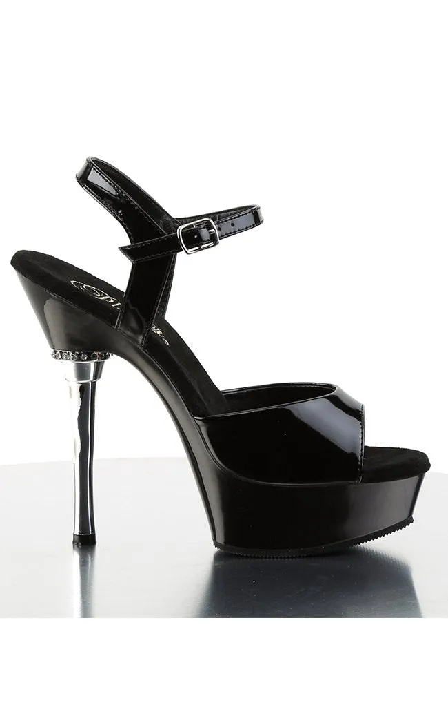 ALLURE-609 Black Patent Heels [In Stock]