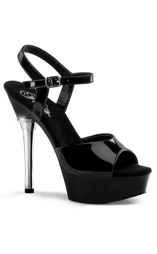 ALLURE-609 Black Patent Heels [In Stock]