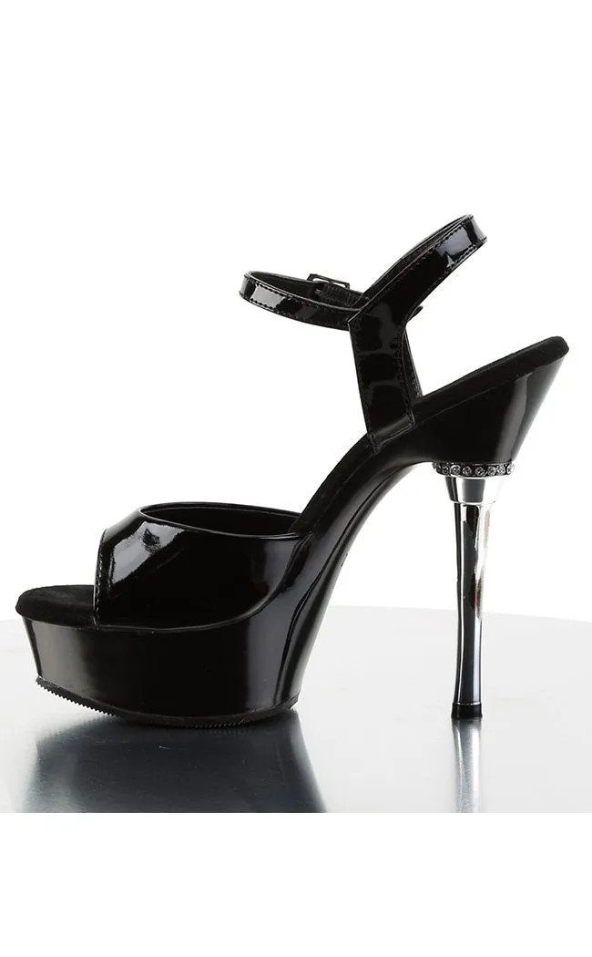 ALLURE-609 Black Patent Heels [In Stock]