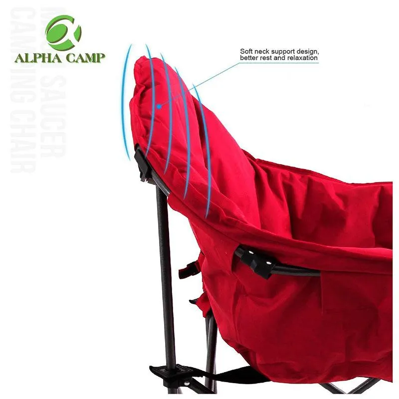 ALPHA CAMP Oversized Padded Camping Chair Moon Chair