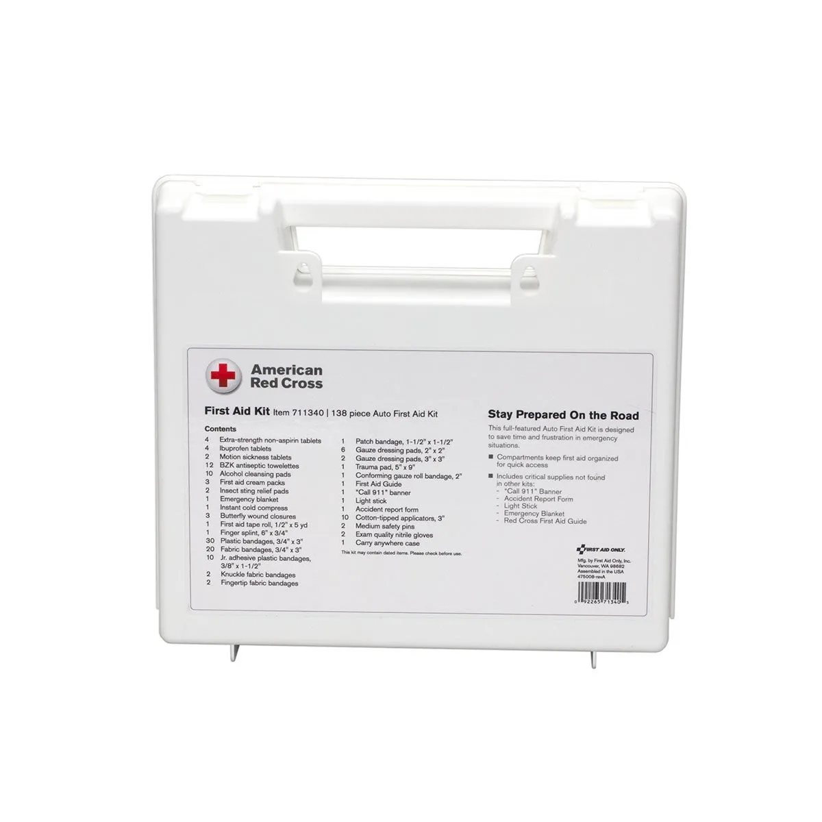 American Red Cross Deluxe Auto First Aid Kit - W-711340