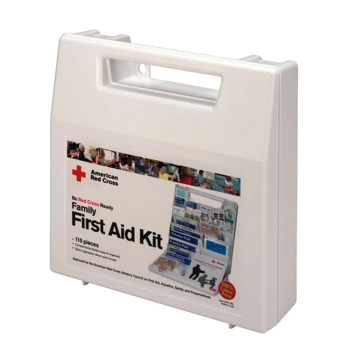 American Red Cross Deluxe Family First Aid Kit, Plastic Case - W-9161-RC