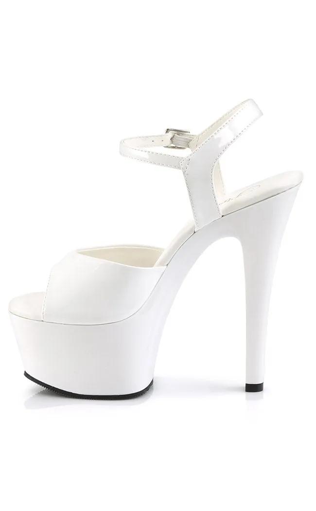 ASPIRE-609 White Patent Heels