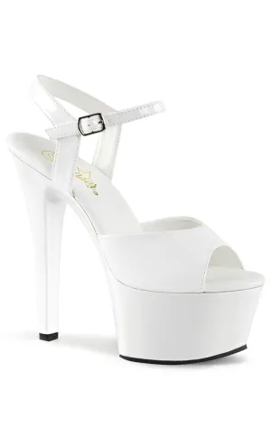 ASPIRE-609 White Patent Heels