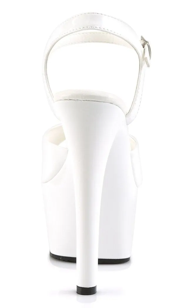 ASPIRE-609 White Patent Heels