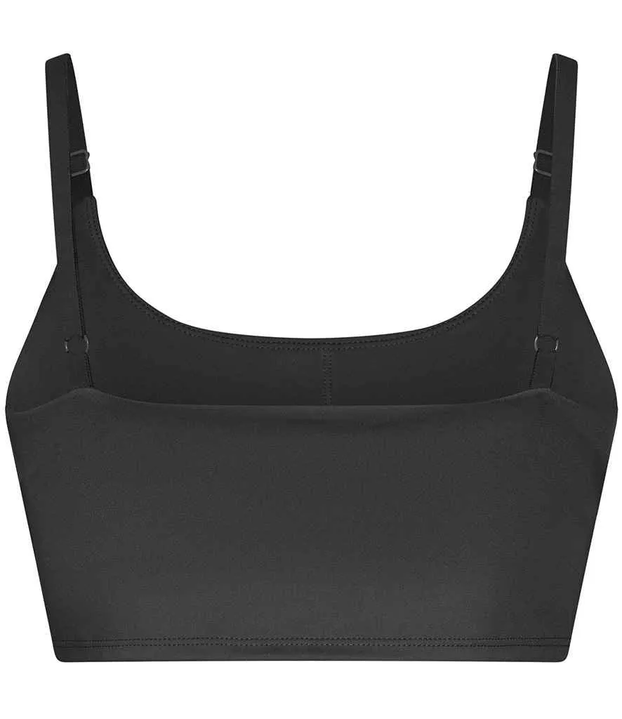 AWDis Ladies Cool Recycled Tech Sports Bra | Jet Black