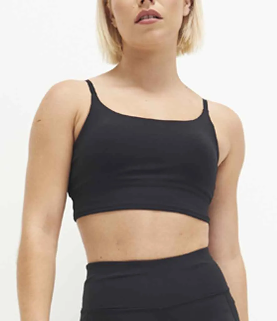 AWDis Ladies Cool Recycled Tech Sports Bra | Jet Black