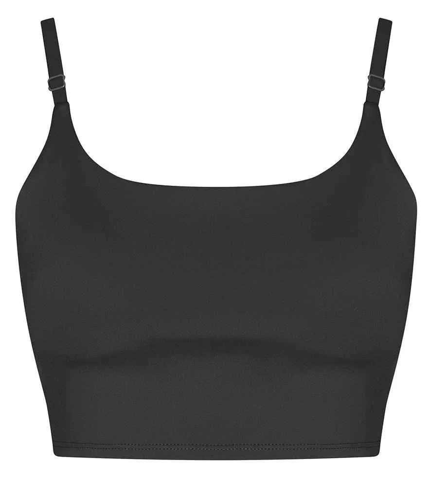 AWDis Ladies Cool Recycled Tech Sports Bra | Jet Black