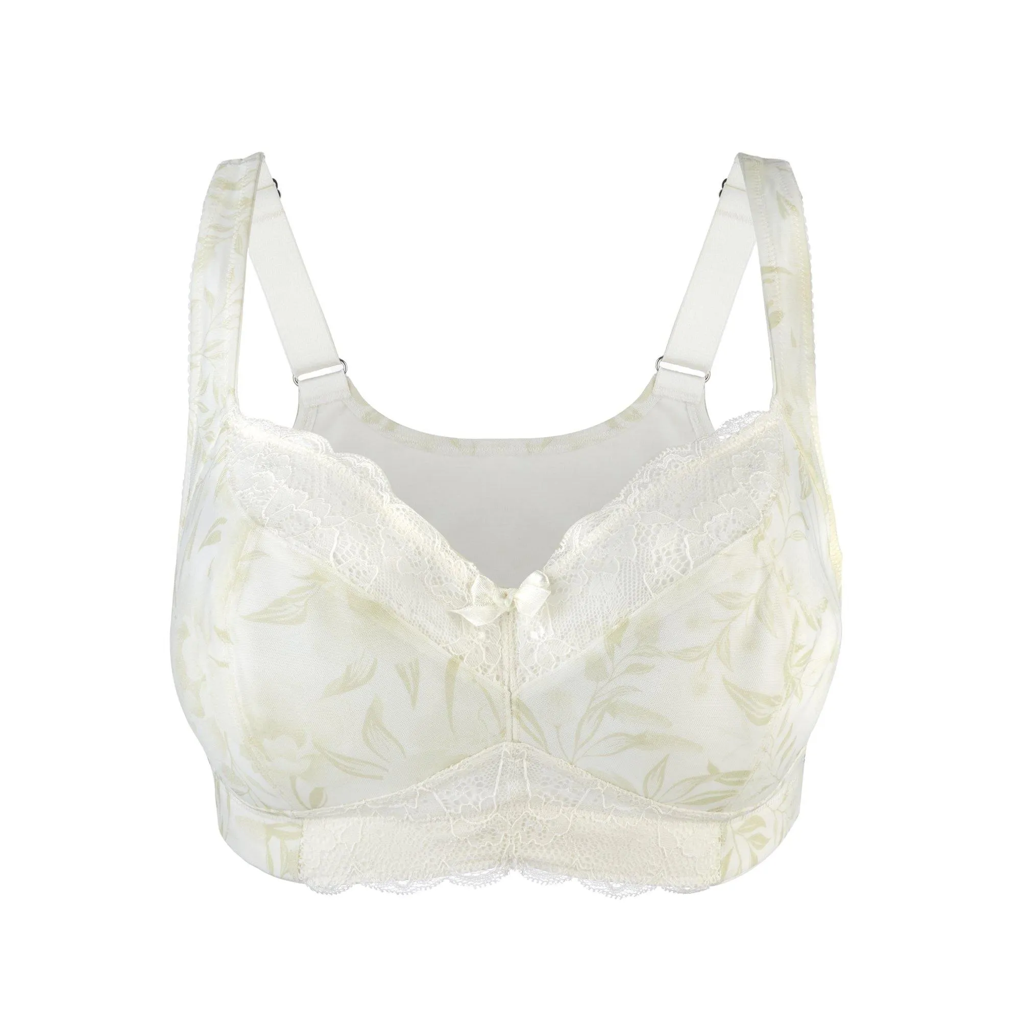 Back Support Silk & Organic Cotton Sports Bra (Floral Spritz & Lily white)