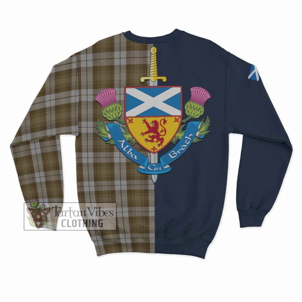 Baillie Dress Tartan Sweatshirt Alba with Scottish Lion Royal Arm Half Style