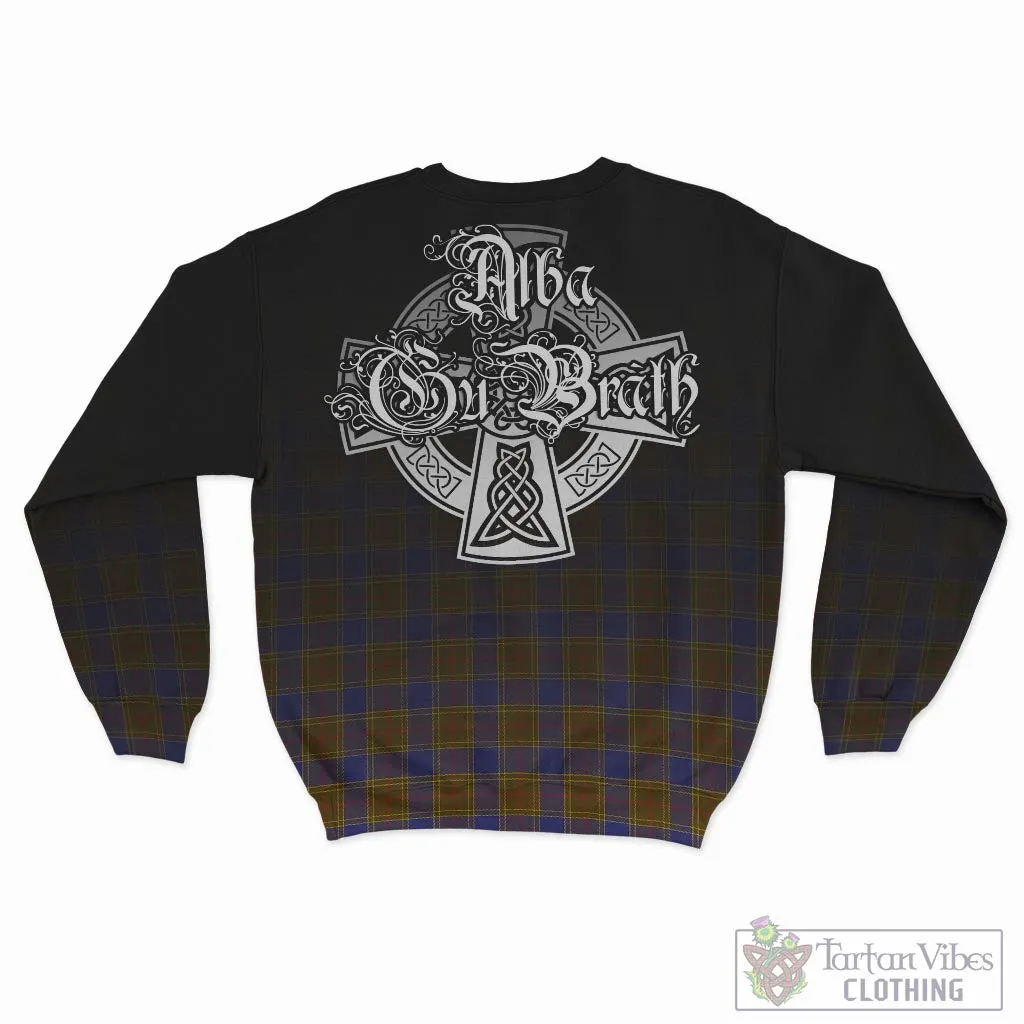 Balfour Tartan Sweatshirt Featuring Alba Gu Brath Family Crest Celtic Inspired