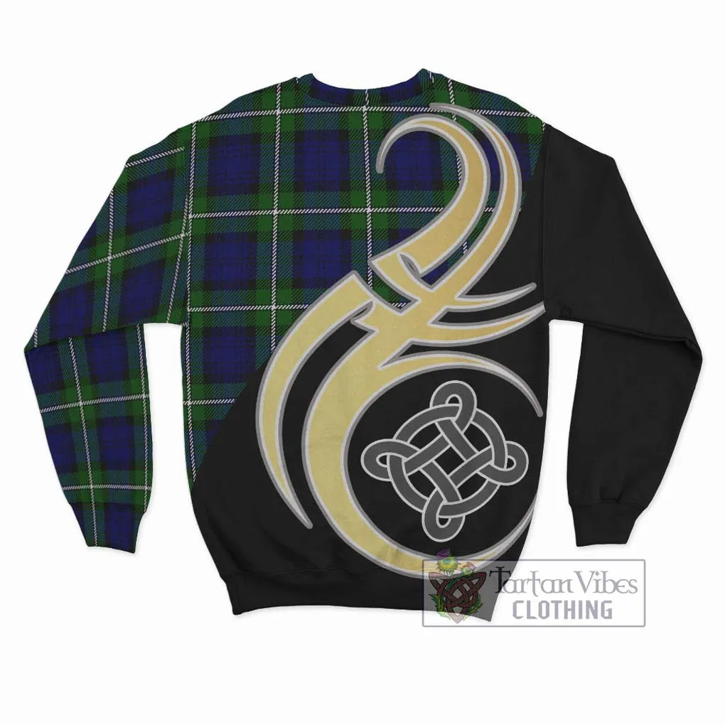 Bannerman Tartan Sweatshirt with Family Crest and Celtic Symbol Style