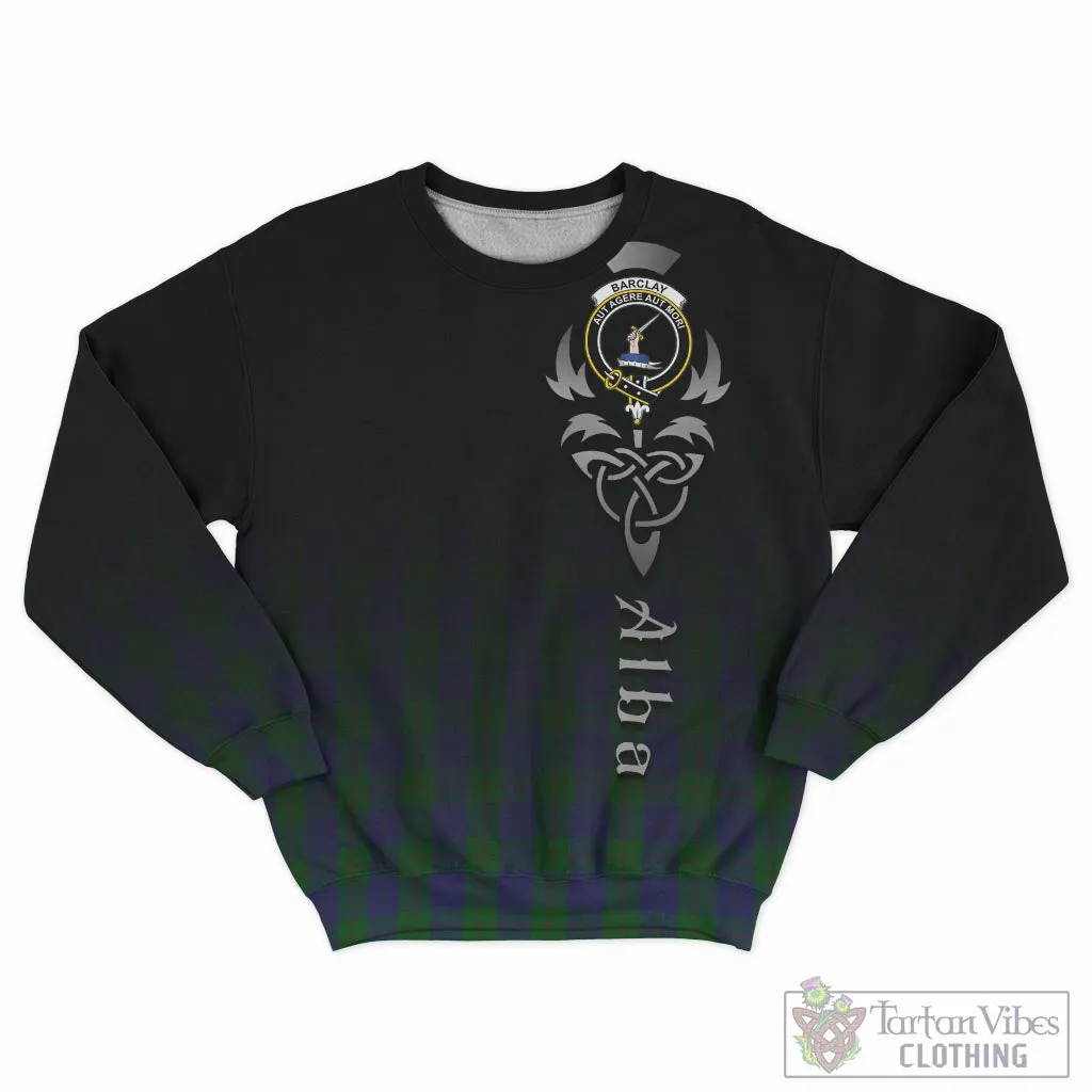 Barclay Tartan Sweatshirt Featuring Alba Gu Brath Family Crest Celtic Inspired