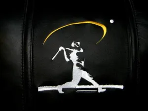 Baseball Home Run Swing Yellow Logo Panel