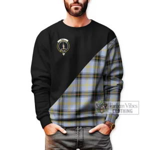 Bell Tartan Sweatshirt with Family Crest and Military Logo Style