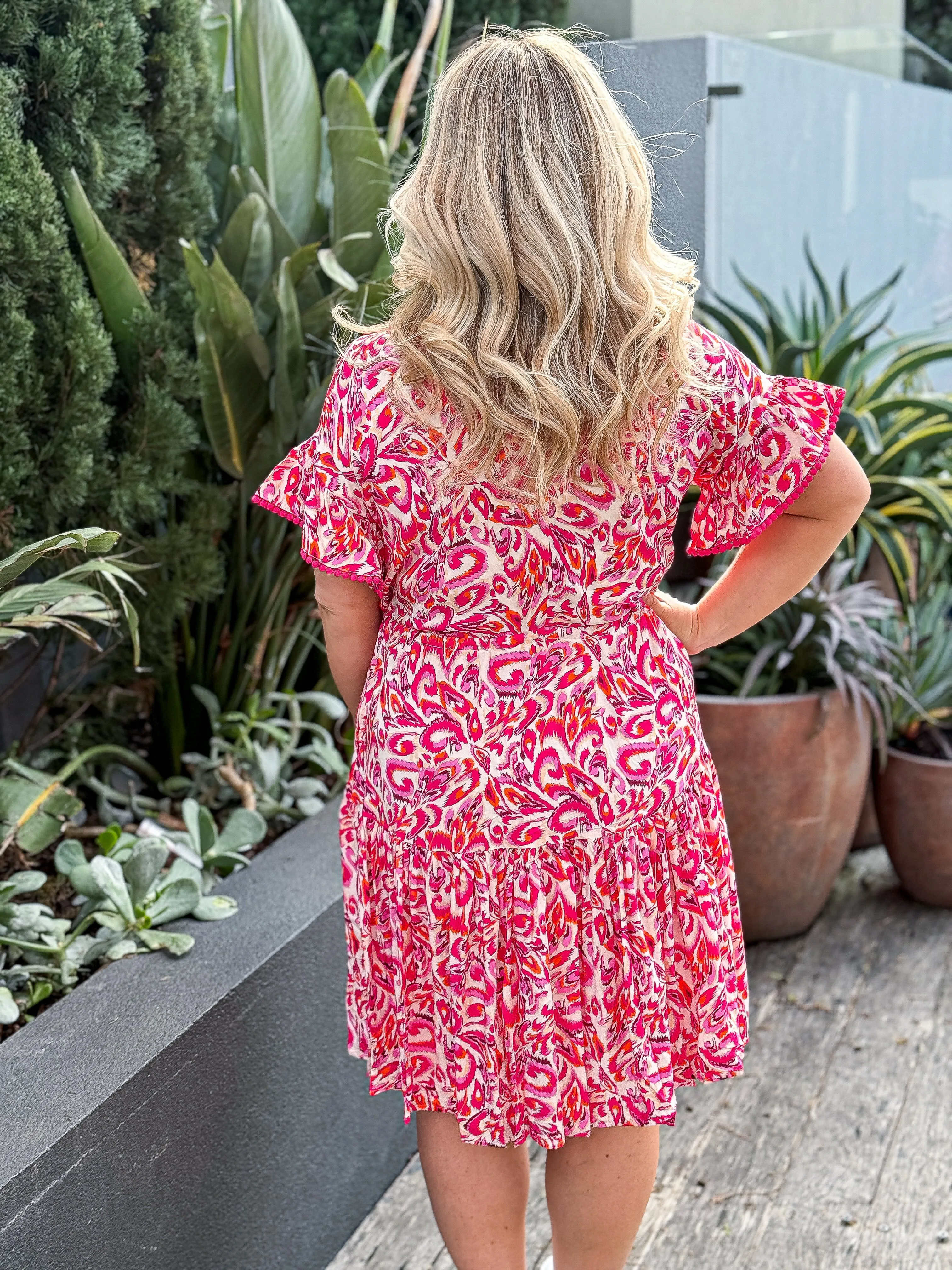 Bengie Dress - Pink Multi