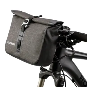 Bike Roll Bag Handlebar Panniers MTB Road Hyybrid Cruiser Commute Bike Scooter Large  5-6L Capacity Waterproof  Adjustable Straps Rockbros