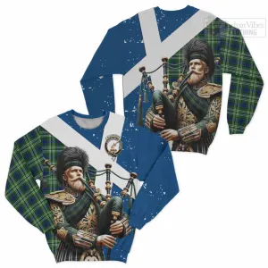 Blackadder Tartan Sweatshirt with Family Crest Scottish Bagpiper Vibes