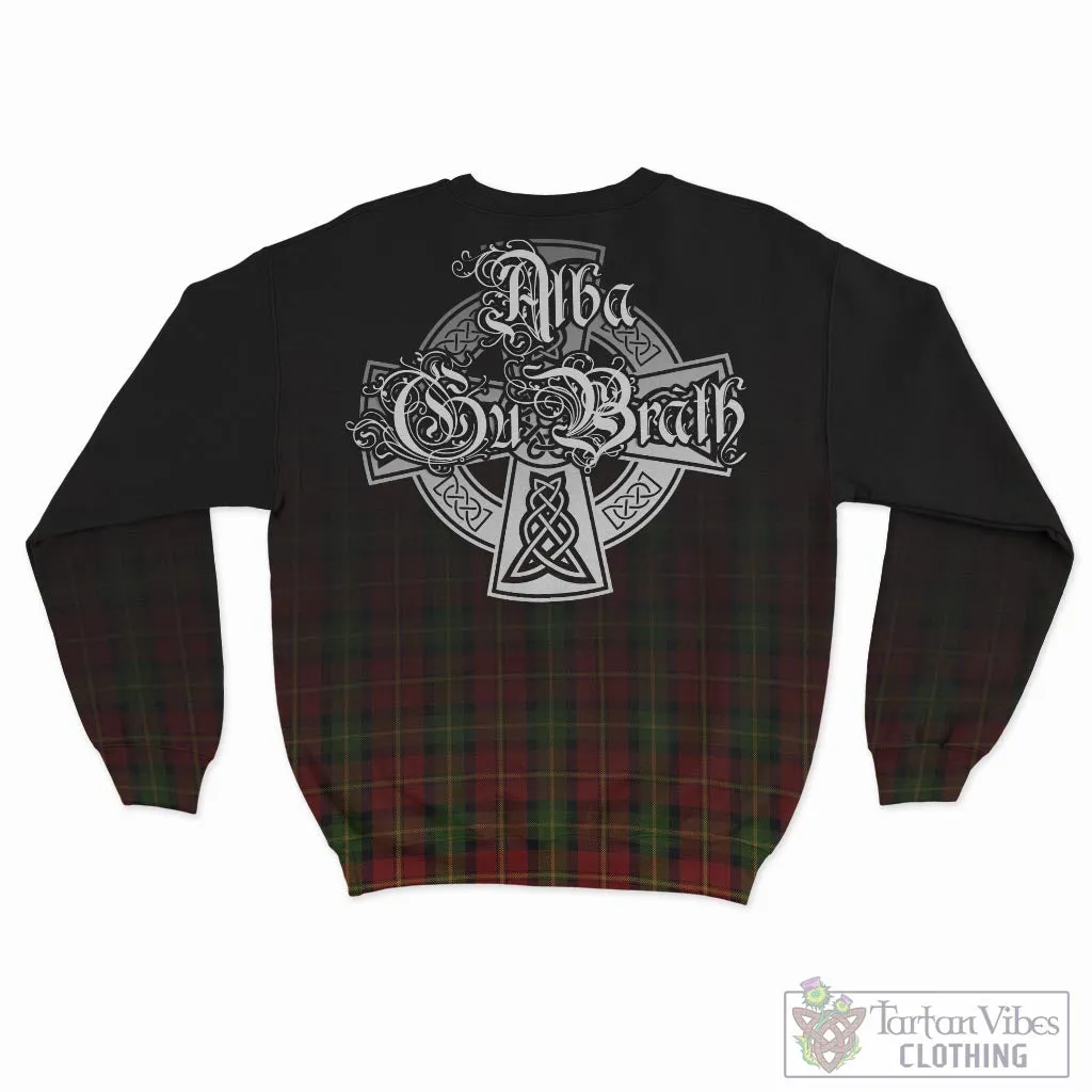 Blackstock Red Dress Tartan Sweatshirt Featuring Alba Gu Brath Family Crest Celtic Inspired