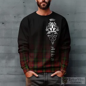 Blackstock Red Dress Tartan Sweatshirt Featuring Alba Gu Brath Family Crest Celtic Inspired