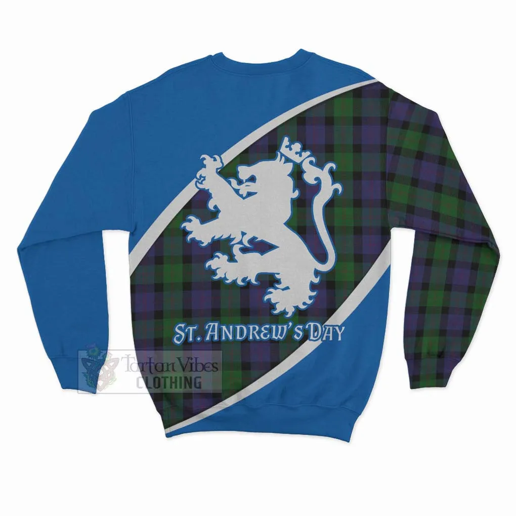 Blair Family Crest Tartan Sweatshirt Celebrate Saint Andrew's Day in Style