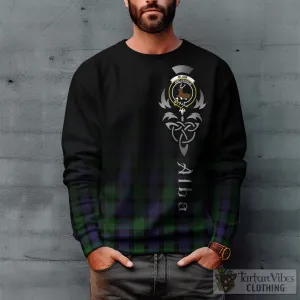 Blair Tartan Sweatshirt Featuring Alba Gu Brath Family Crest Celtic Inspired