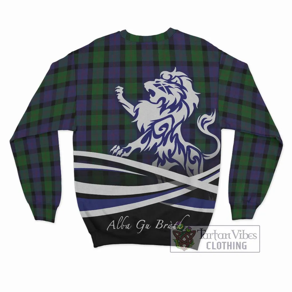 Blair Tartan Sweatshirt with Alba Gu Brath Regal Lion Emblem