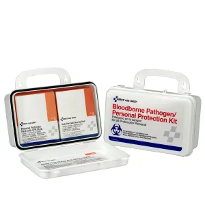 Bloodborne Pathogen (BBP) Unitized Spill Clean Up Kit With CPR, Plastic Case - W-3065