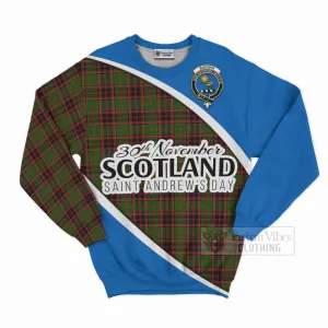 Buchan Family Crest Tartan Sweatshirt Celebrate Saint Andrew's Day in Style