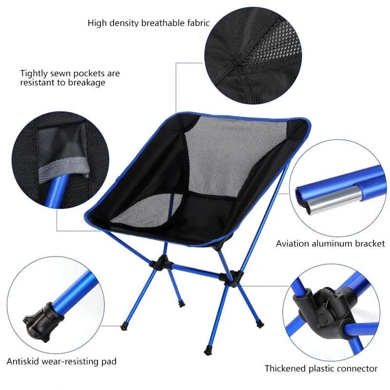 Camping Folding Chair Portable Lightweight Outdoor Beach Fishing