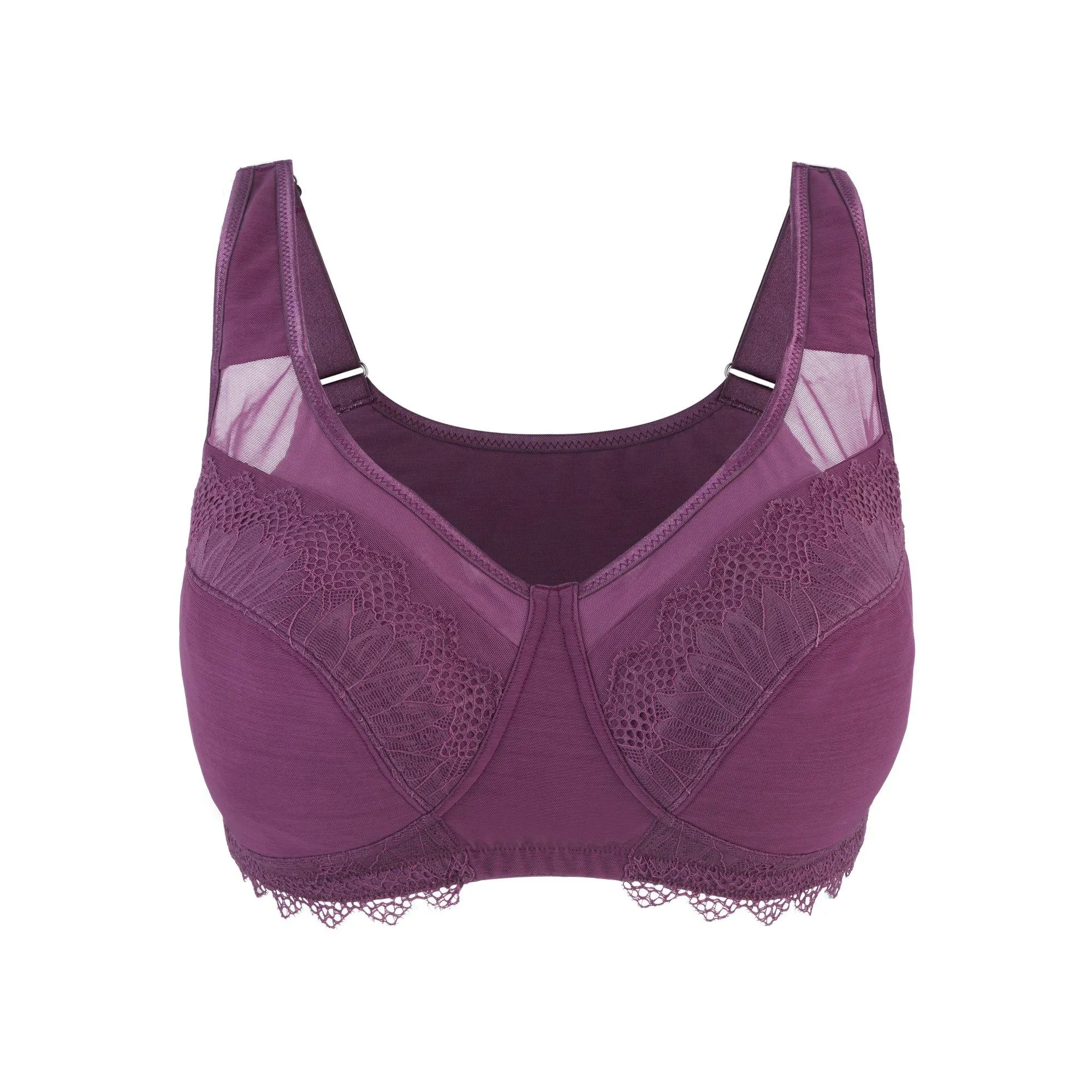 Claret Silk Back Support Cotton Sports Bra (Multiple colors available)