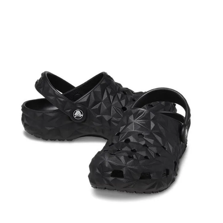 CROCS GEOMETRIC BLACK CLOGS