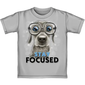 Dawhud Direct Stay Focused Dog Adult Tee Shirt (Medium