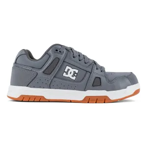 DC Mens Stag Lifestyle Grey/Gum Leather Work Shoes