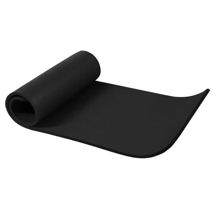 Deluxe NBR Yoga Mat Black 190x60x1.5cm