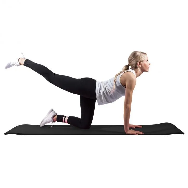 Deluxe NBR Yoga Mat Black 190x60x1.5cm