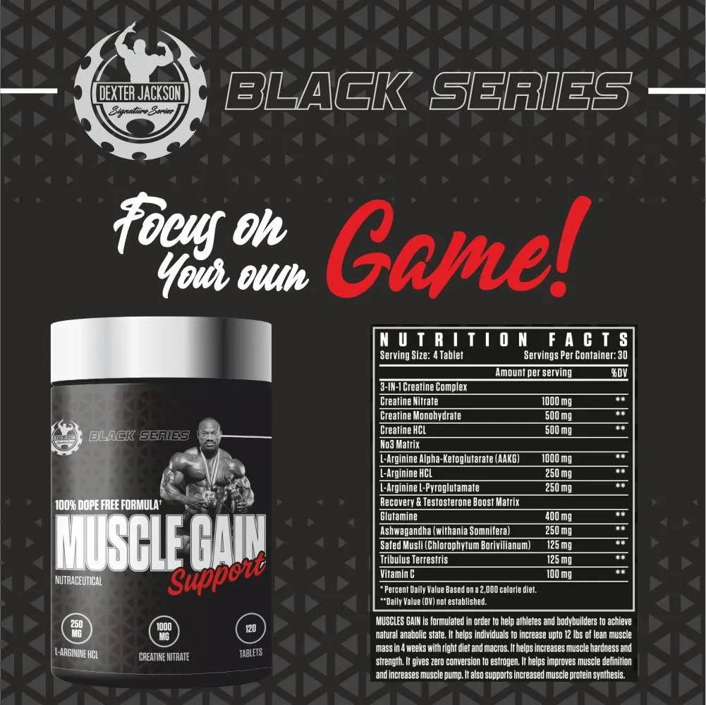 Dexter Jackson Black Series Muscle Gain Support