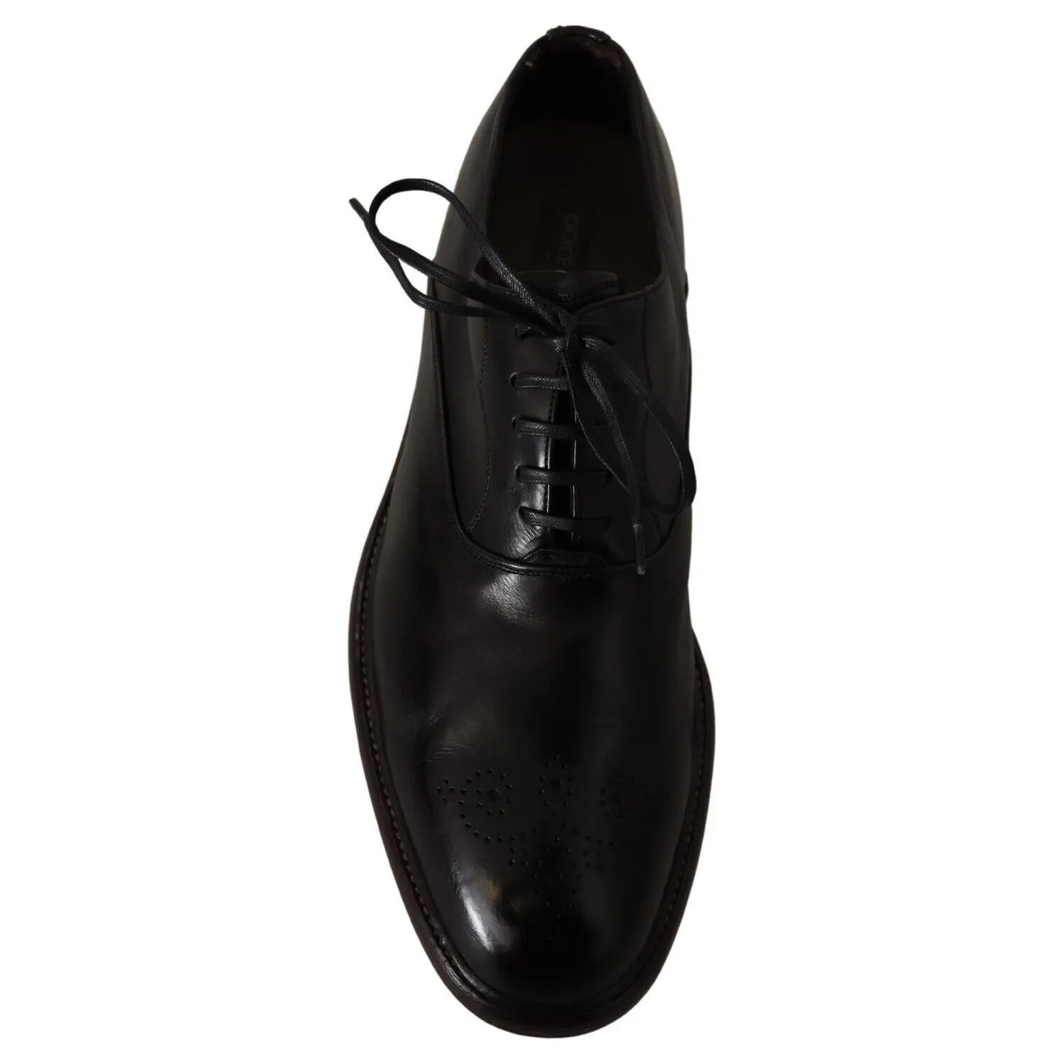 Dolce & Gabbana Elegant Black Leather Derby Formal Shoes