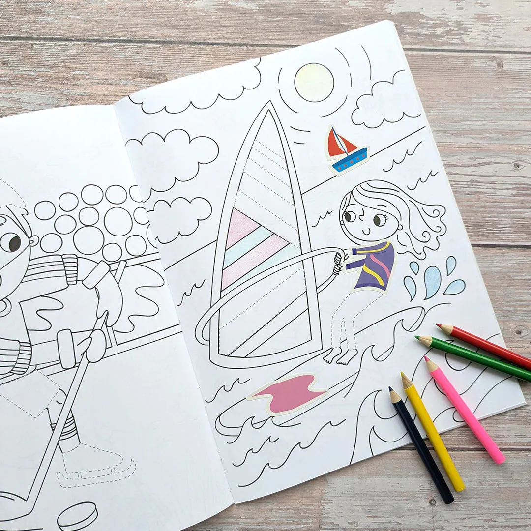 Dress Me Up Colouring and Activity Book- Sports Star