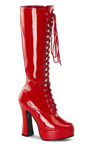 ELECTRA-2020 Red Patent Knee High Boots