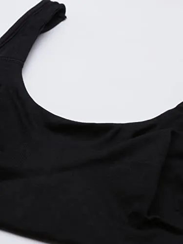 Enamor SB06 Low Impact Slip on Everyday Sports Bra for Women - Non-Padded, Non-Wired & High Coverage | Available in Solids & Prints Black