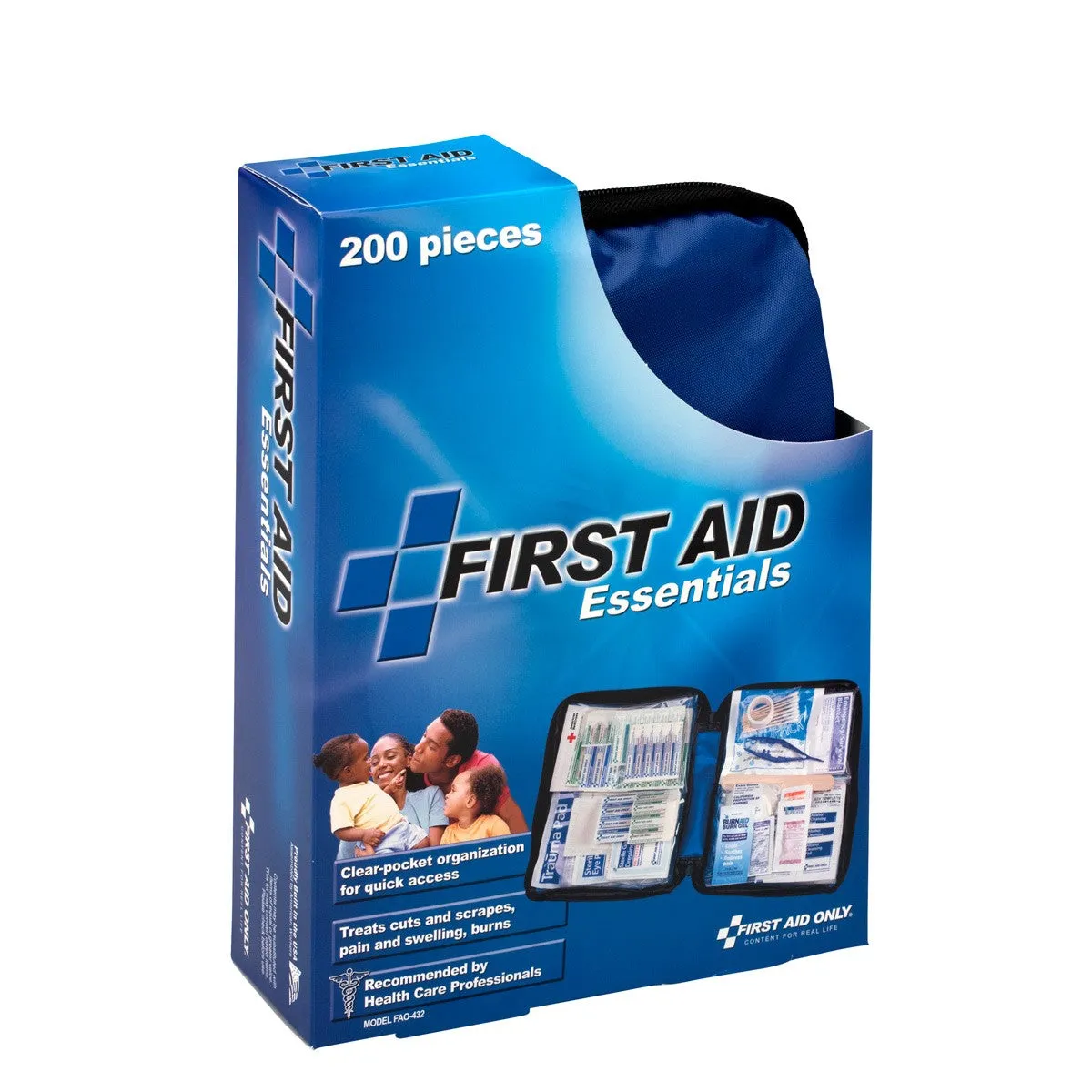 Essentials First Aid Kit, 199 Piece, Fabric Case - W-FAO-432