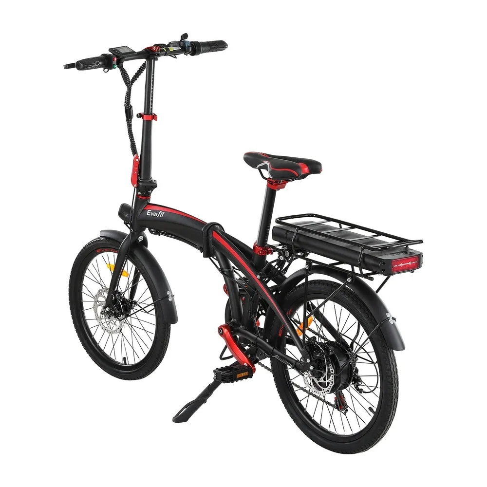 Everfit Folding Electric Bike Urban City Bicycle eBike Rechargeable Battery 250W