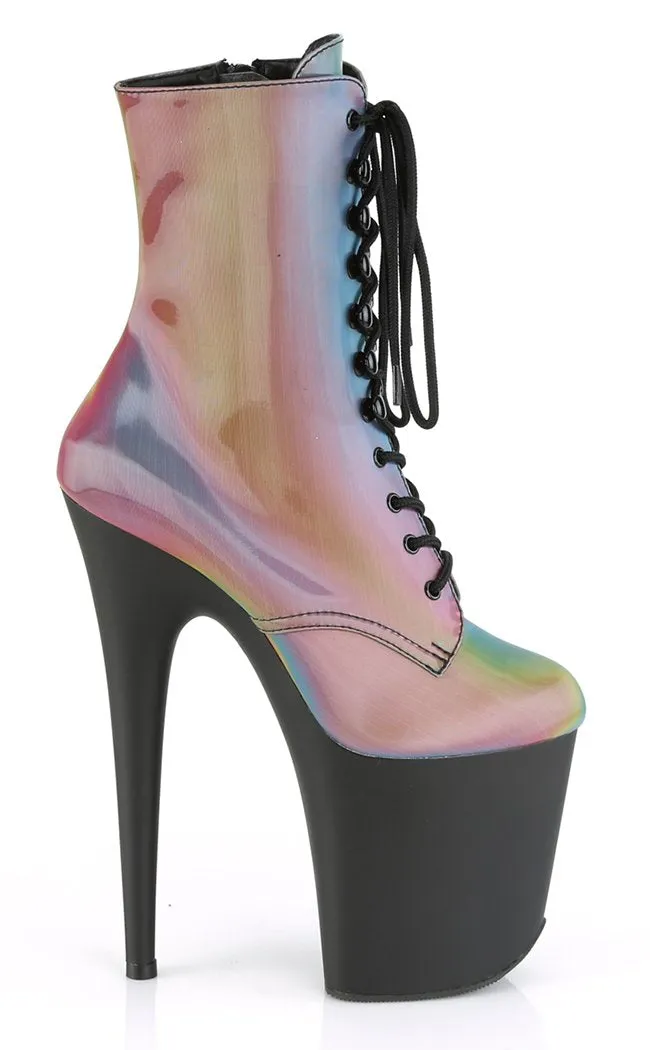 FLAMINGO-1020REFL Rainbow UV Ankle Boots