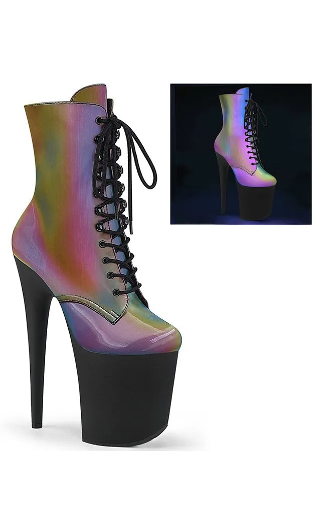 FLAMINGO-1020REFL Rainbow UV Ankle Boots