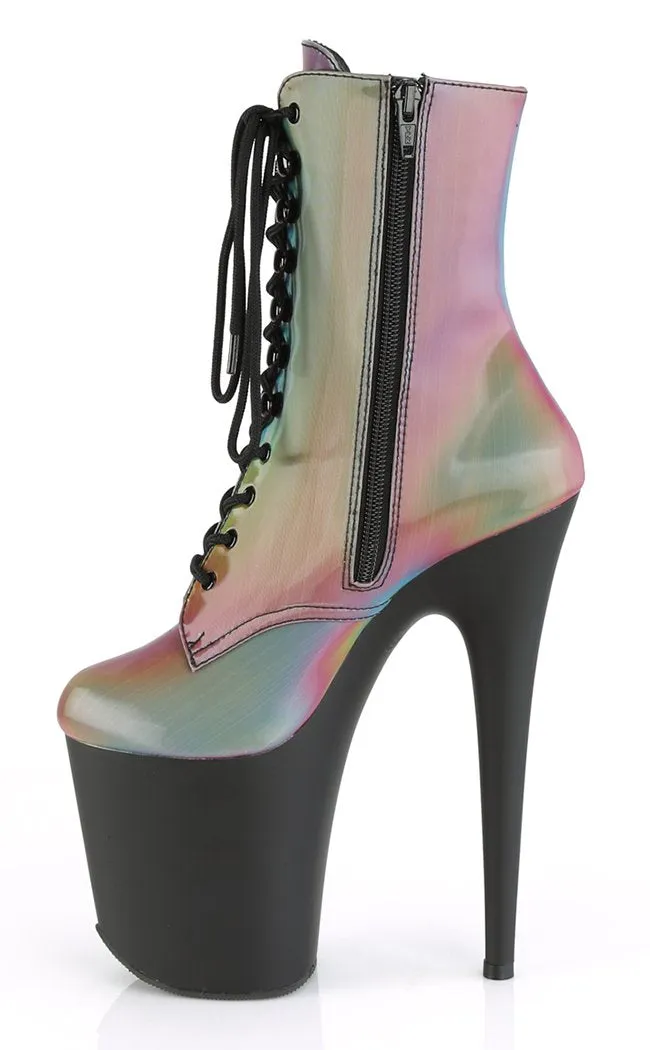 FLAMINGO-1020REFL Rainbow UV Ankle Boots