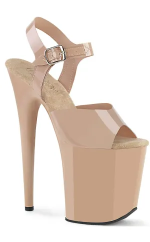 FLAMINGO-808N Nude Jelly Platform Heels