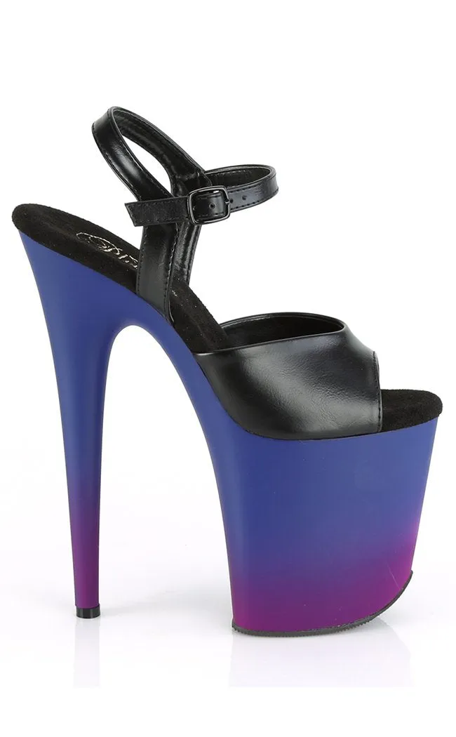 FLAMINGO-809BP Blue-Purple Platform Heels