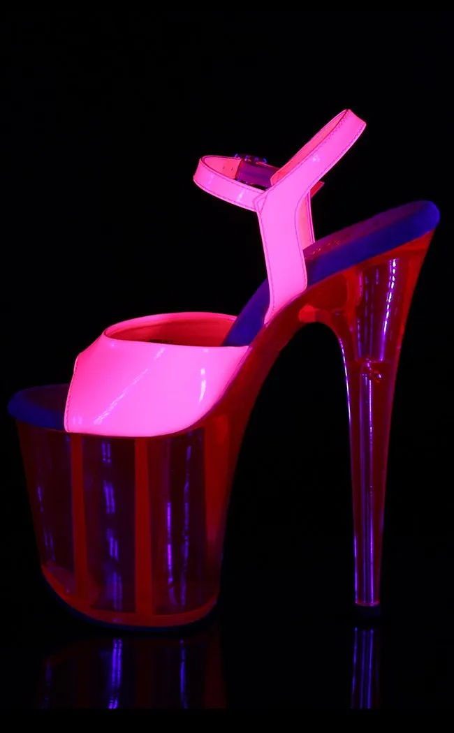 FLAMINGO-809UVT Neon Pink Platform Heels